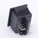 Выключатель зеленый 16A 250V / 20A 125V 4-х контактный (019303)