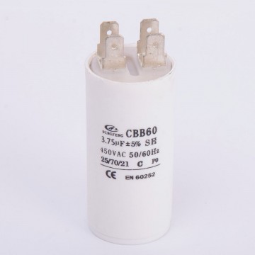 Конденсатор 3.75 мкф 450VAC CBB60A клеммы (019330)
