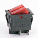 Кнопка красная KCD3-606 16A/250VAC 4 контакта/2 клавиши (019730)