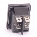 Кнопка зеленая KCD4 15A/250VAC 4 контакта / 1 клавиша / рамка (019729)