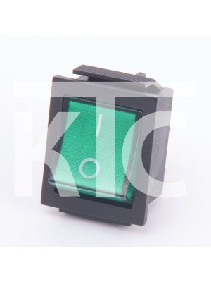 Выключатель зеленый 16A 250V / 20A 125V 4-х контактный (019303)