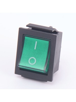 Выключатель зеленый 16A 250V / 20A 125V 4-х контактный (019303)