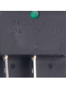 Выключатель зеленый 16A 250V / 20A 125V 4-х контактный (019303) Выключатель зеленый 16A 250V / 20A 125V 4-х контактный (019303)