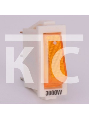 Кнопка оранжевая KCD-3 16A/250V 3 контакта / 1 клавиша (019735)
