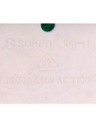 Кнопка зеленая RK1-11 16A/250V 2 контакта / 1 клавиша (019734) Кнопка зеленая RK1-11 16A/250V 2 контакта / 1 клавиша (019734)