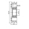 Шкив компрессора кондиционера АА 7Н15  (3773)
