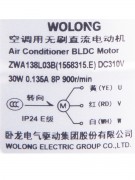 Электродвигатель наружного блока ZWA138L03B DC310V/30W/ПРЧ (023392) Электродвигатель наружного блока ZWA138L03B DC310V/30W/ПРЧ (023392)