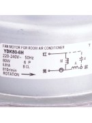 Электродвигатель наружного блока YDK80-6H 220V/80W/ПРЧ (020833)