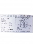 Электродвигатель внутреннего блока YDK35-8C FN35K 220V/35W/ПРЧ (023345) Электродвигатель внутреннего блока YDK35-8C FN35K 220V/35W/ПРЧ (023345)