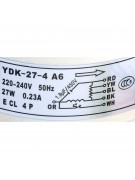Электродвигатель внутреннего блока YDK-27-4 A6 (018720) Электродвигатель внутреннего блока YDK-27-4 A6 (018720)