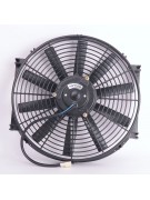Вентилятор автокондиционера прямые лопасти 14" 12V 120W PUSH (19108) Вентилятор автокондиционера прямые лопасти 14" 12V 120W PUSH (19108)