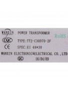 Трансформатор TT2-C30D70-2F EI48x30 11203103000065 (022573)