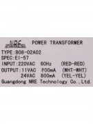 Трансформатор B08-02A02 11V 800mA 24V 800mA 802300200039 (022562)