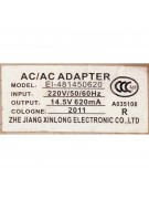 Трансформатор EI-481450620 220V/14.5V/620mA (019119) Трансформатор EI-481450620 220V/14.5V/620mA (019119)