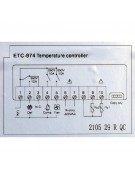 Контроллер ETC-974 220V 2 датчика (000058) Контроллер ETC-974 220V 2 датчика (000058)