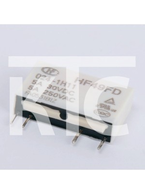 Электромагнитное  реле HF49FD 5A/30VDC/5A/250VAC 024-1H11 (018021)