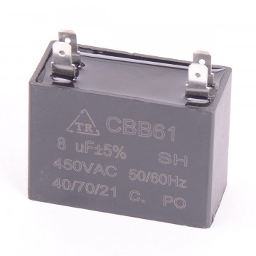Конденсатор 8 мкф 450v CBB61A клеммы (008964)