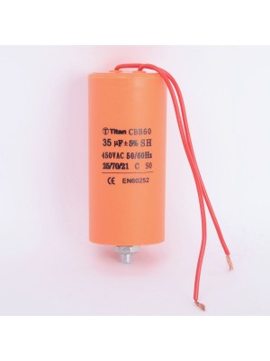 Конденсатор 35 мкф 450VAC CBB60G гибкие выводы+болт (019379)