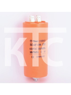 Конденсатор 50 мкф 450VAC CBB60E клеммы+болт (019363)