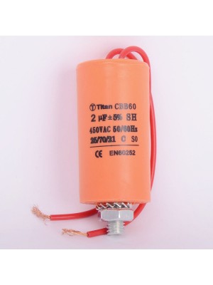 Конденсатор 2 мкф 450VAC CBB60G гибкие выводы+болт (019368)