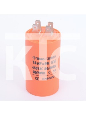 Конденсатор 14 мкф 450VAC CBB60A клеммы (019336)