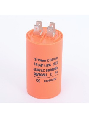Конденсатор 14 мкф 450VAC CBB60A клеммы (019336)