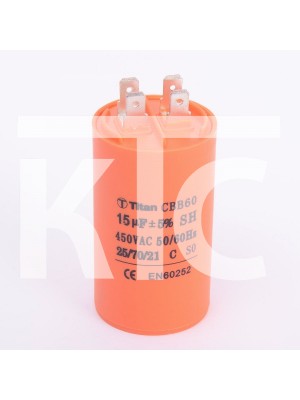 Конденсатор 15 мкф 450VAC CBB60A клеммы (019337)