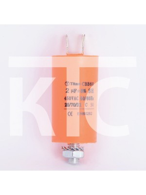 Конденсатор 2 мкф 450VAC CBB60E клеммы+болт (019346)