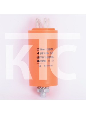 Конденсатор 4 мкф 450VAC CBB60E клеммы+болт (019348)