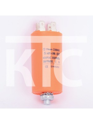 Конденсатор 5 мкф 450VAC CBB60E клеммы+болт (019349)
