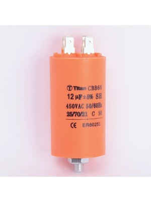 Конденсатор 12 мкф 450VAC CBB60E клеммы+болт (019353)