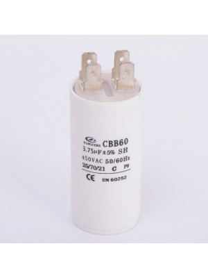 Конденсатор 3.75 мкф 450VAC CBB60A клеммы (019330)