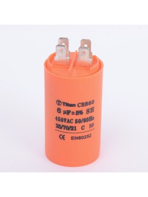 Конденсатор 6 мкф 450VAC CBB60A клеммы (019332)