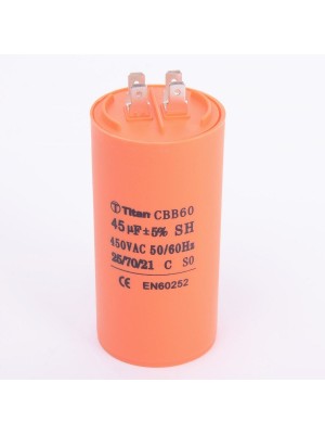 Конденсатор 45 мкф 450VAC CBB60A клеммы (009281)