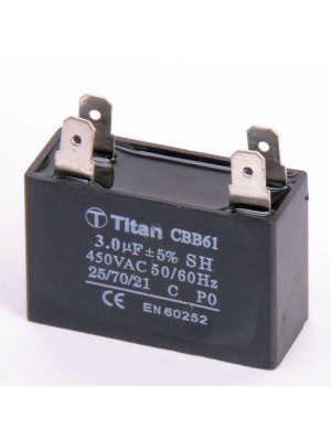 Конденсатор 3 мкф 450v CBB61 клеммы (009310)