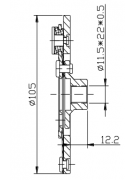 Прижимная пластина компрессора кондиционера SD7V16 d105 (3789)