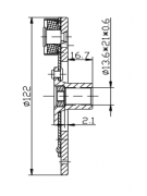 Прижимная пластина компрессора кондиционера Ford FS, FX (003795)