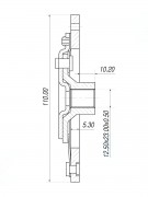 Прижимная пластина Nissan Renault CVC d110 (019967)
