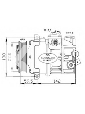 Компрессор Audi/VW/Skoda NRF 32147 ( 3544)