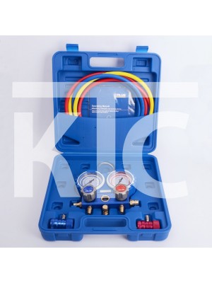 Коллектор двухвентильный VMG-2-R134A-B в кейсе со шлангами (004794)
