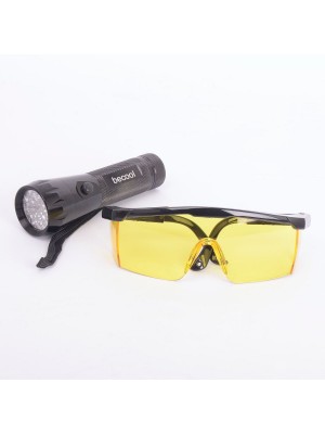 Набор UV для поиска утечек очки+фонарь BC-UV Light (002099)